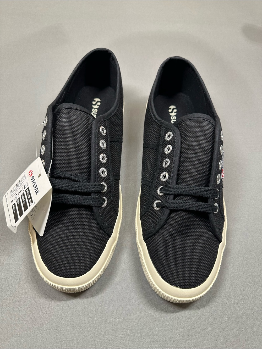 NWT Superga 2750 Cotu Classic Tennis Shoe Sneaker, Black - US M 9 / W 10.5